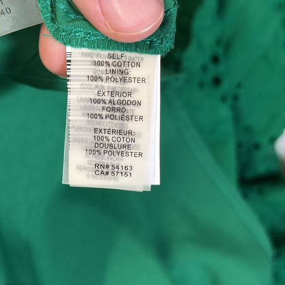 GUESS Women's Cotton Eyelet Asymmetric Midi Dress- Size 10 - Picture 10 of 10